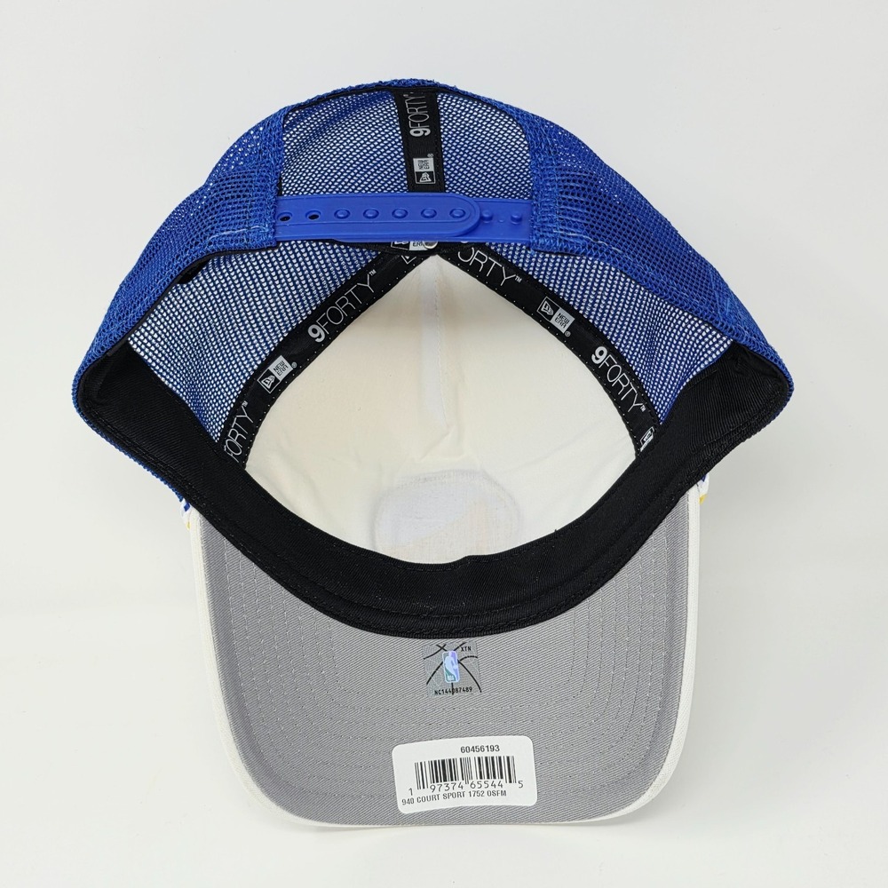 New Era 9FORTY Golden State Warriors Trucker Hat Cap A-Frame White Blue Rope NBA - Picture 6 of 7